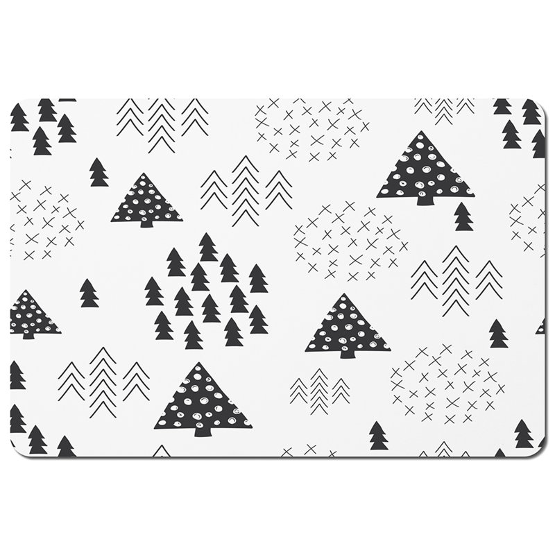 Dorman Polyester, Polyester Coated Hardwood, Wood Geometric Rectangle Placemat