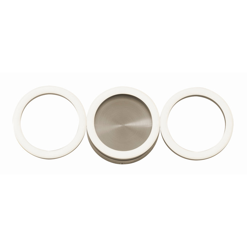 LED Flush Mounted Sconce, Satin Nickel