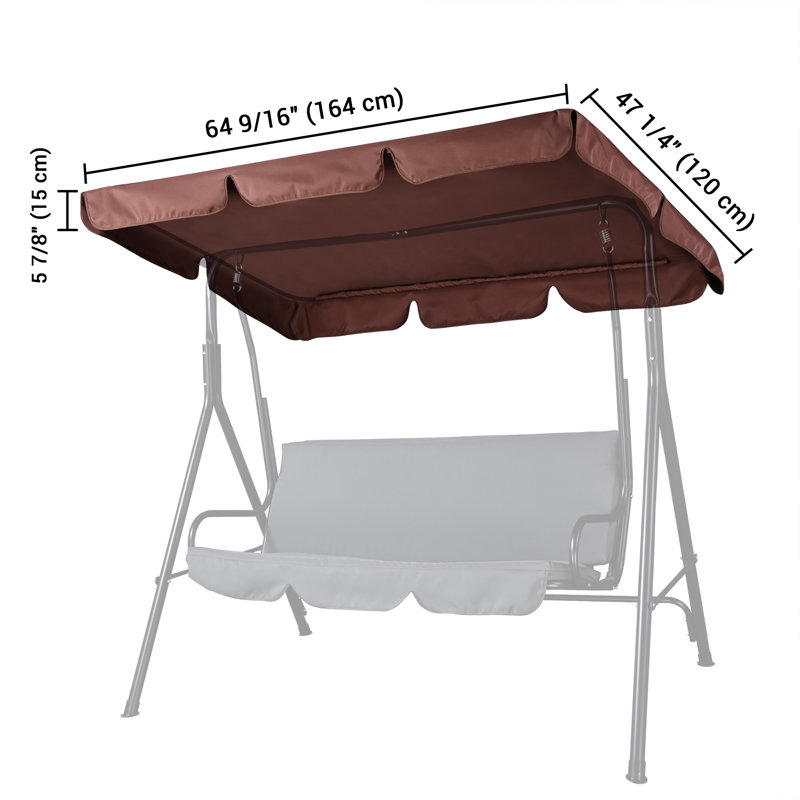 Auvent de remplacement pour housse de balançoire, Rouge, H 0,1 po x l 65 po x L 47 po