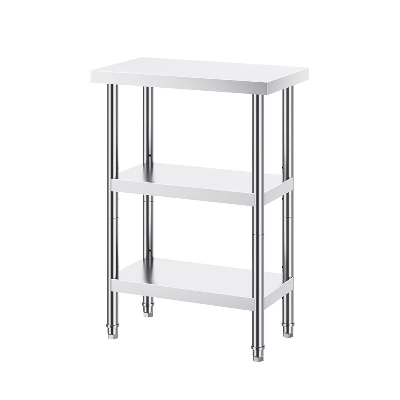 Table de préparation des aliments en acier inoxydable (table basse incluse)