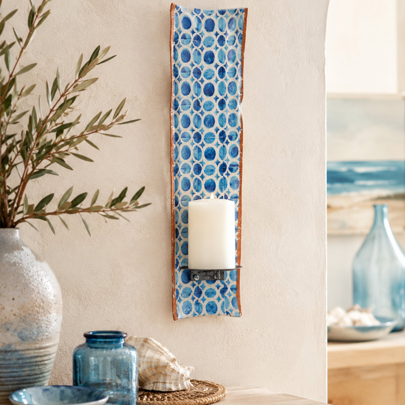 20"H Aqua Tile Scone