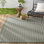 Tapis vert / beige à motif géométrique intérieur / extérieur Nicole Miller