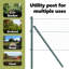 Vidaxl Fence Posts 7 Pcs Diameter32 Mm Galvanised Steel-2099660741-2099660763