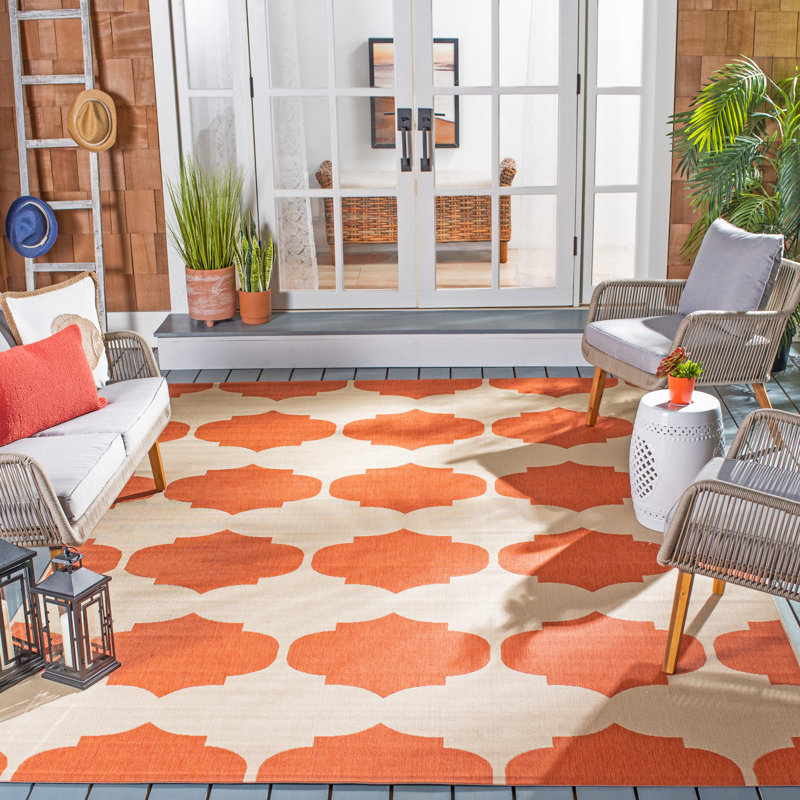 Tapis beige / terre cuite Herefordshire, Rectangle 6 pi 7 po x 9 pi 6 po