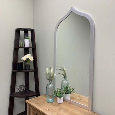 Wood Frame Arch Wall Mirror