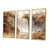 Toile avec cadre flottant or