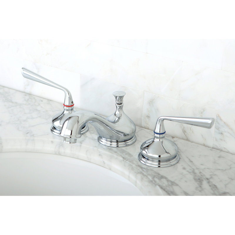 Robinet de salle de bain espacé Kingston, Chrome poli