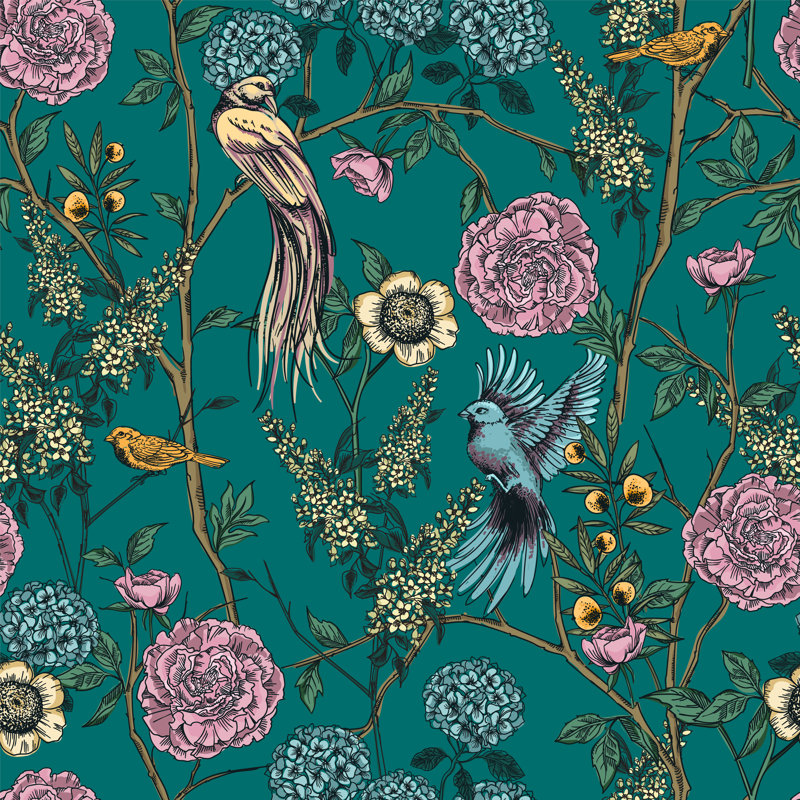 Motif floral sur toile tendue Francestown, H 12 po x l 12 po x P 1,25 po