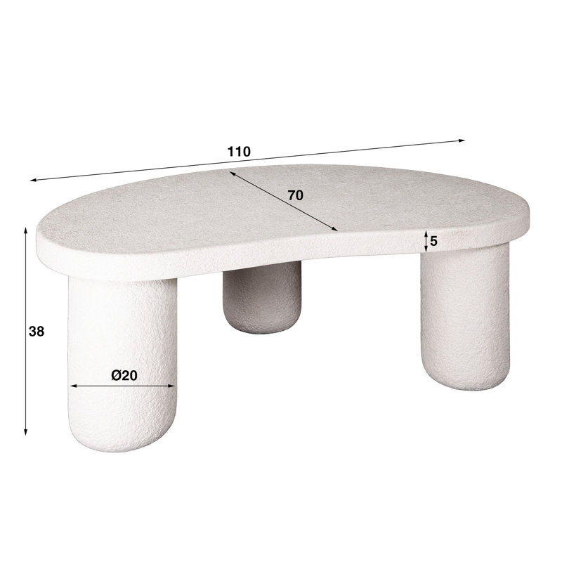 Kigela Coffee Table,  38cm H x 110cm W x 70cm D