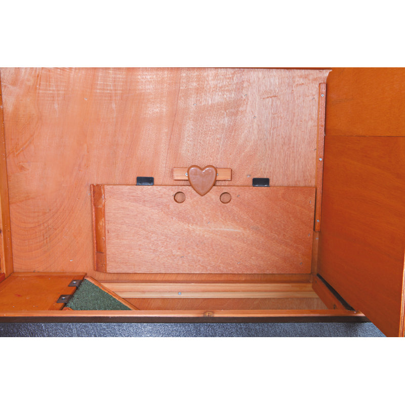 Weatherproof Outdoor Wooden 2-Story Guinea Pig Hutch with Run