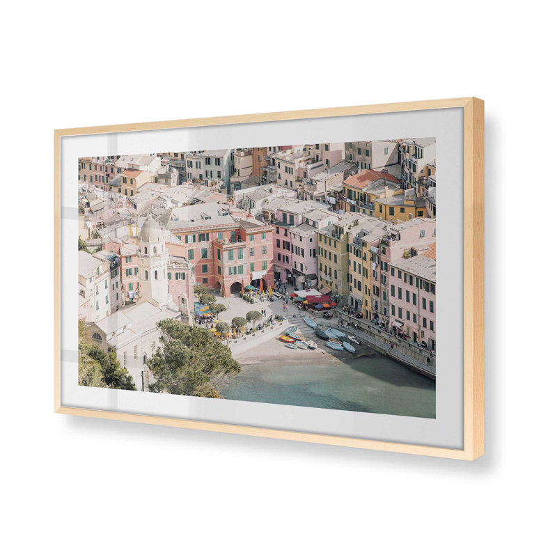Imprimé Riviera Riviera, Raw Maple Single Picture Framed, H 12 po x l 15 po x P 1,25 po