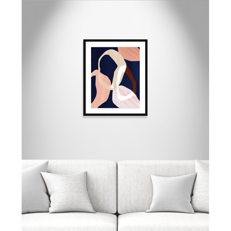 Loop II Print by Violets Print House, 21.5'' W x 25.5'' H, Matted Print, Satin Black
