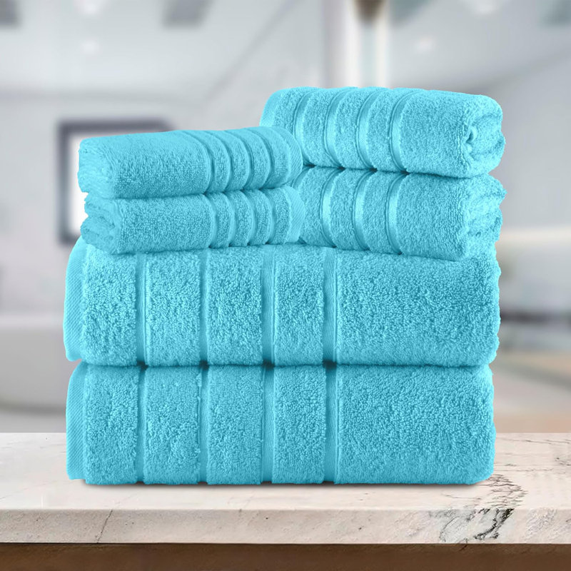 Ensemble de serviettes 6 pièces Elegant Comfort, Turquoise