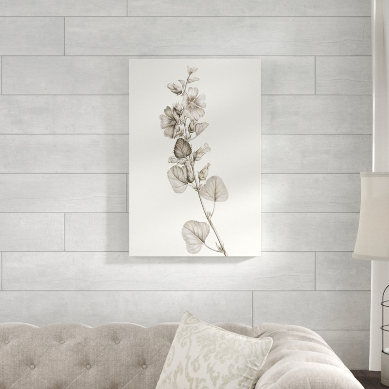 «Neutral Botanical Study I», peinture sur toile, H 30 po x l 20 po