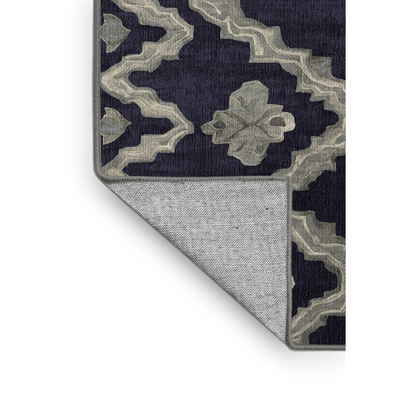 Tapis mauve lavable à la machine, Carré 5 pi