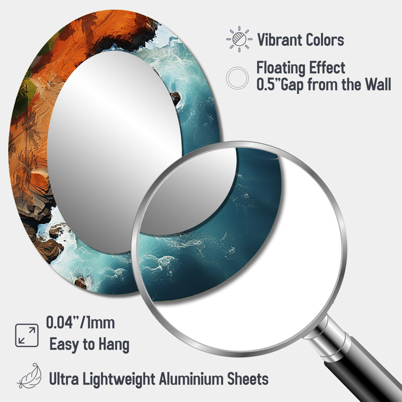 Miroir mural Rocky Beach, 40 po x 30 po