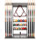 GSE Deluxe Wooden 8 Pool Cue Wall Rack with Score Counter, Billiard Stick Hanging Wall Mounting Holder Only