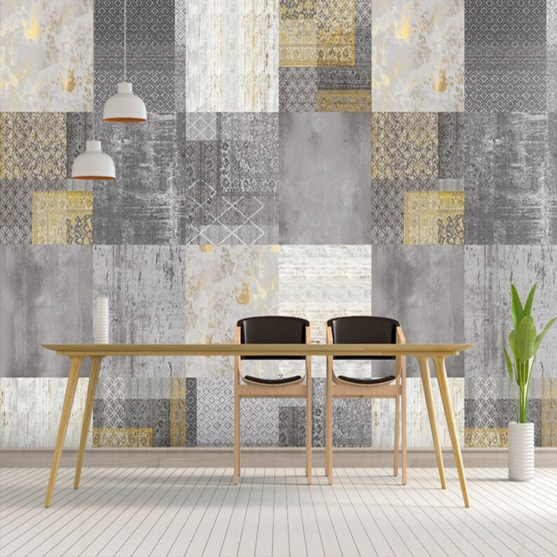 Modern Patchwork Charm – Textured Wall Mural Series, 96" L x 108" W