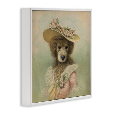 Chien féminin rétro avec giclée encadrée, design par Brett Blumenthal