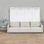 Murphy Cabinet Bed With Folding Sofa,Built-In Storage Shelves And LED Light