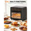 Four grille-pain à air comprimé 12L avec fonctions de convection, de cuisson, de gril, de gril et de réchauffement, cuiseur multi-comptoir en acier inoxydable pour les petites cuisines