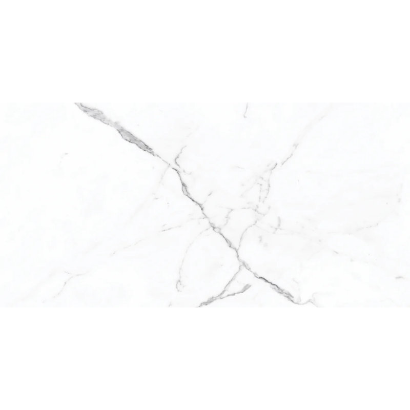 Atlantis Calacatta 24 in. x 48 in. Polished Porcelain Marble Look Wall And Floor Tile (15.49 Sq. Ft. / Case)