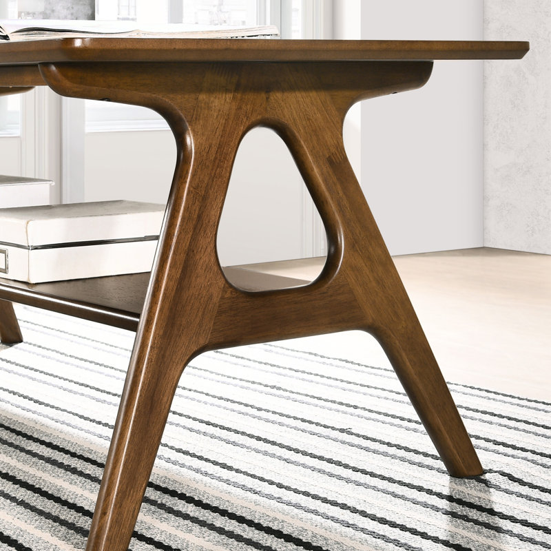 Wood End Table With Shelf - Versatile For Any Room Rectangular Ideal Organizing Your Space