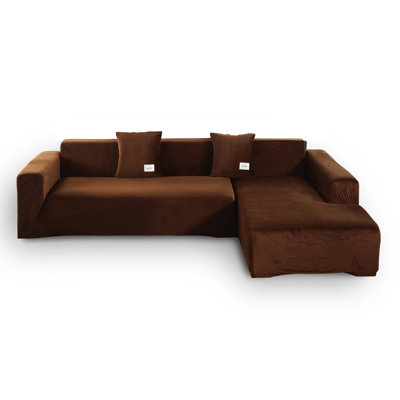 Box Cushion L-Cushion Sofa Slipcover and Thick Plush
