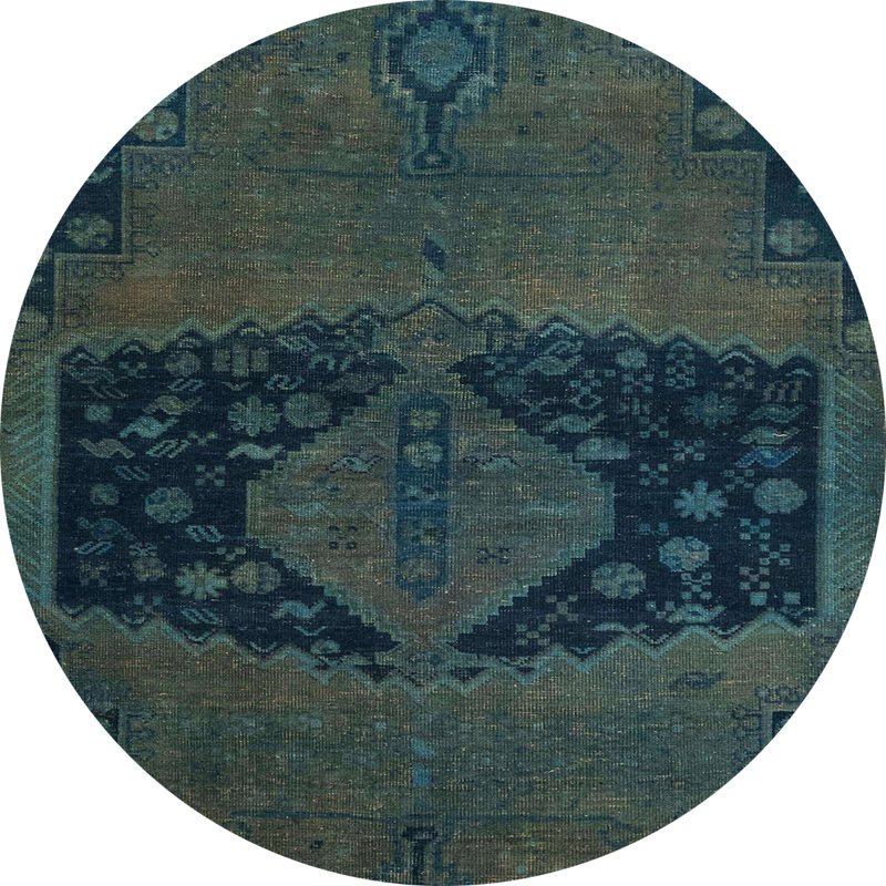 Abstract Indoor Rug, Round 5'
