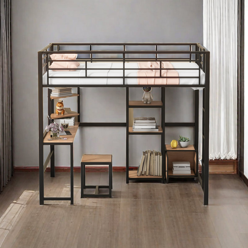 Lit mezzanine double Dallan Kids, Noir