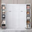 Queen Murphy Bed With Storage Doors-2132129114