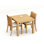 3 Pcs Grade-A Teak Wood Dining Set: 36" Square Table And 2 Napa Stacking Arm Chairs #11NP0802