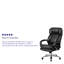 Chaise de bureau ergonomique Belladonna Big & Tall LeatherSoft avec appui-tête et accoudoirs en boucle