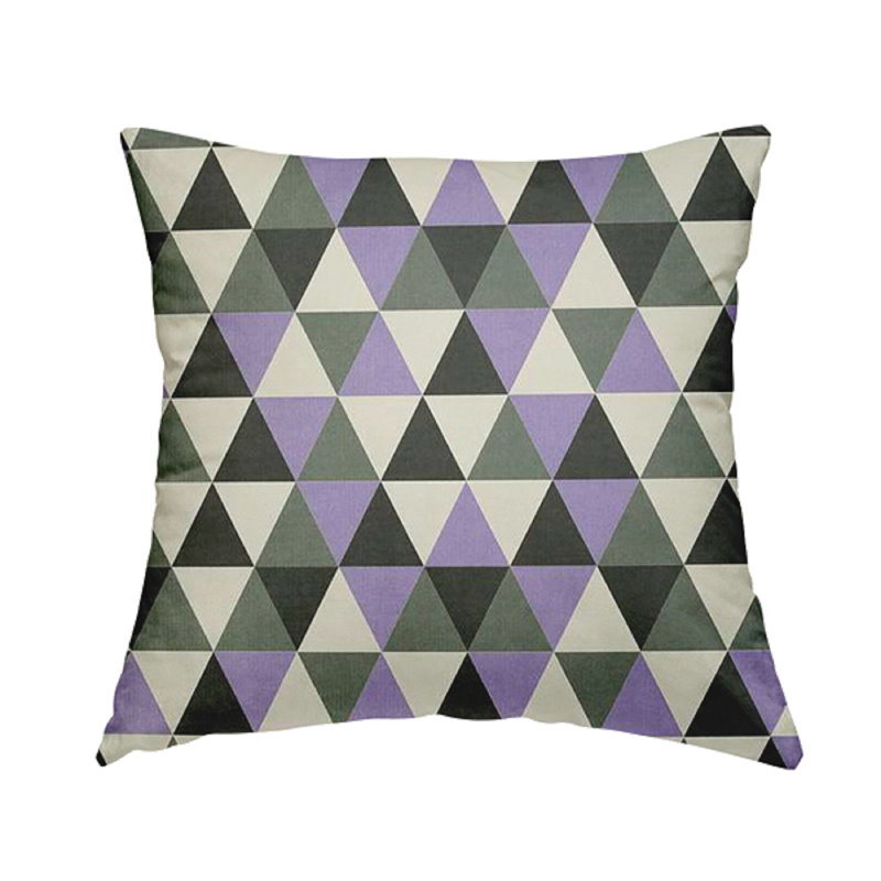 Barling Geometric Square Cushion, 55cm H x 55cm W x 5cm D, Purple/Grey