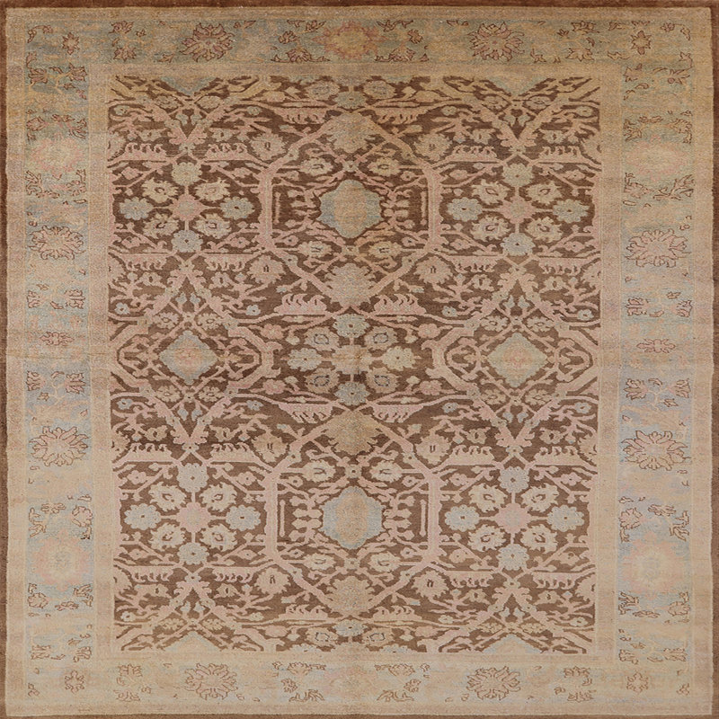 Tapis oriental beige / brun Ozark, Carré 6 pi