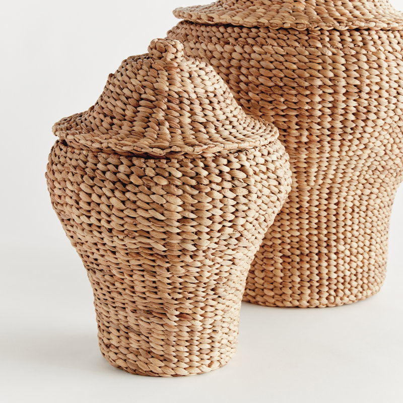 Handmade Water Hyacinth Ginger Jar