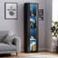 Armoire, espace de rangement, côté avec lampe à bande en aluminium, avec grand