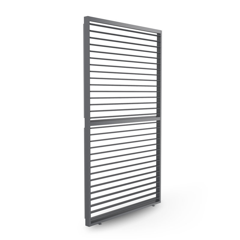 Panneau mural d'intimité en aluminium pour pergola, H 84 po x l 35 po x P 3 po