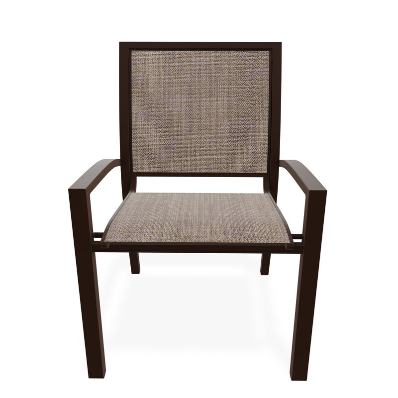 Kendall Outdoor Dining Chair, Kona, Augustine Fennel Sunbrella®