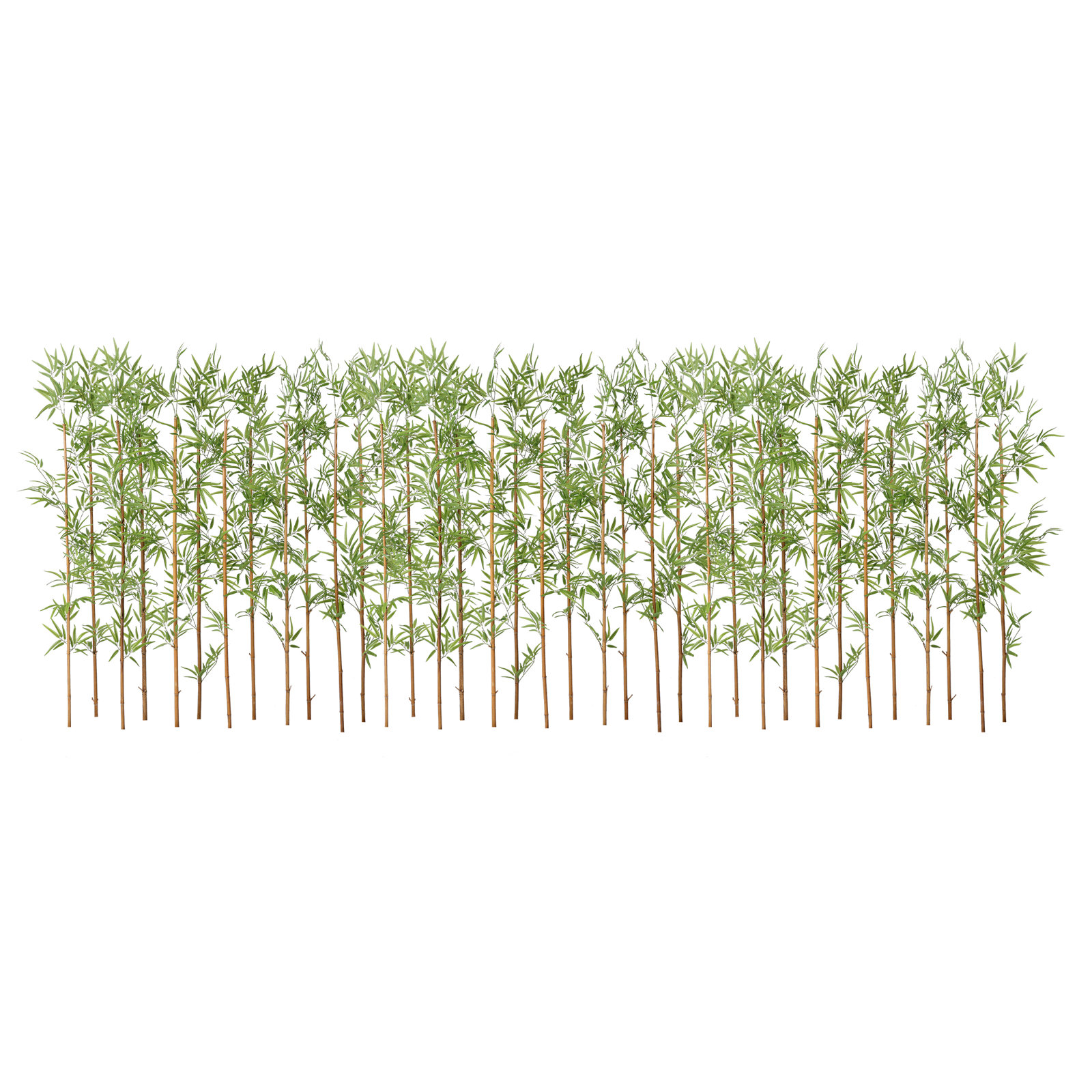 Adcock Artificial Bamboo Tree, Privacy Fence Decor - Real Bamboo Pole with UV Resistant Leaves, 72" H x 15" W x 15" D, 36