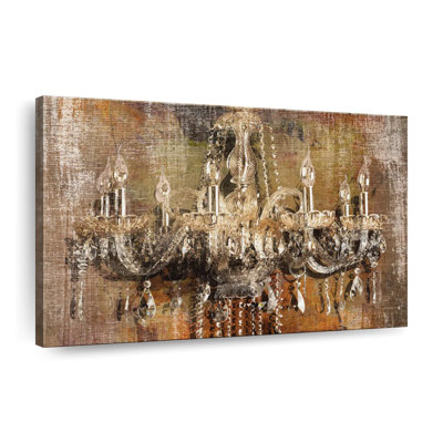 " Sophisticated Crystal Chandelier Canvas Print "