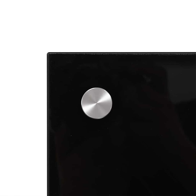 Vidaxl Kitchen Backsplash 2 Pcs Tempered Glass, 100cm H x 40cm W, Black