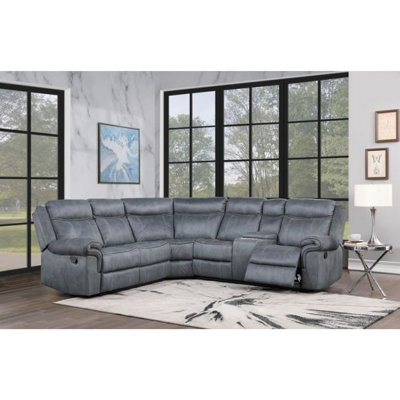 Velvet Reclining Curved Sectional Symmetrical