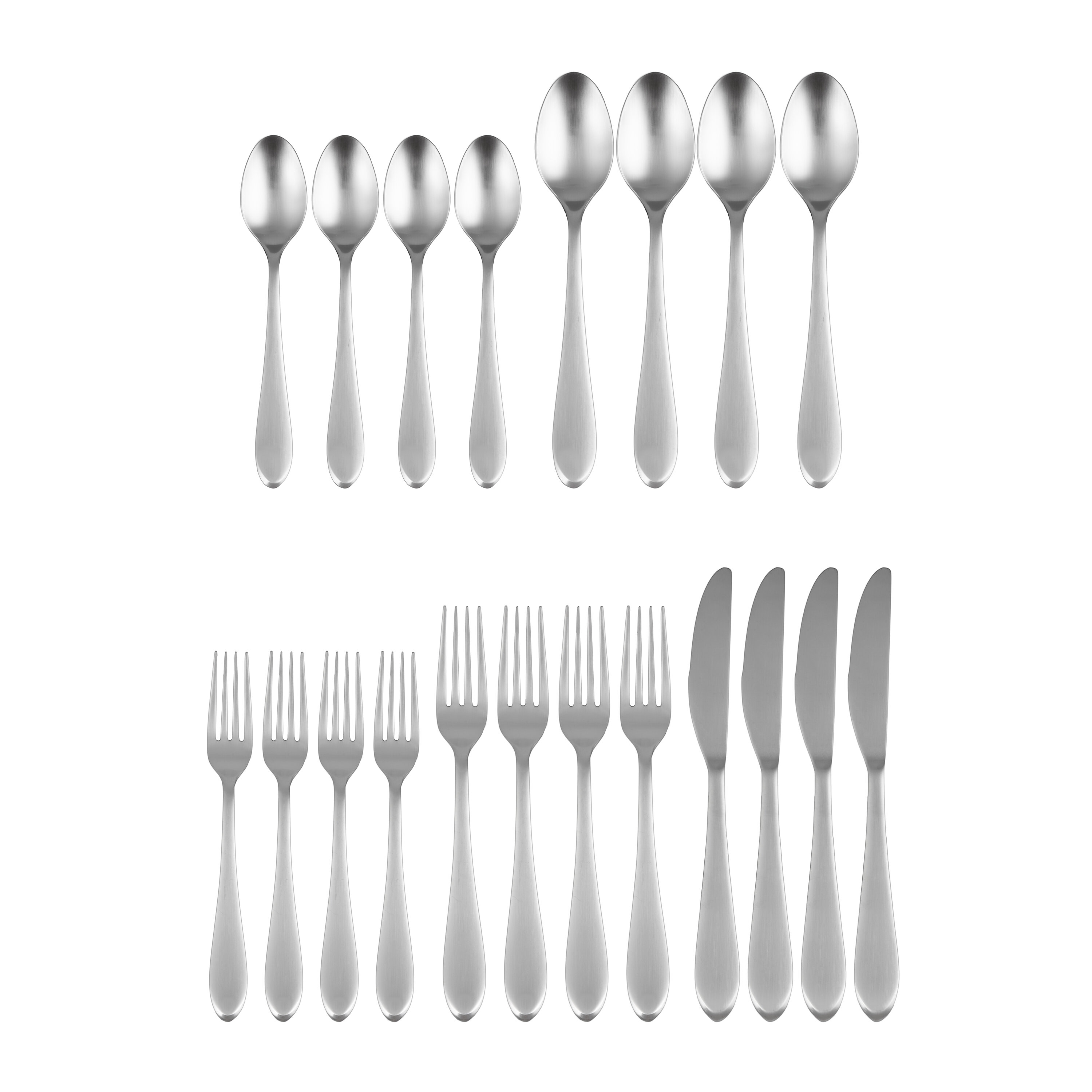 Fiestaware Maraca Black Satin 20-Piece Stainless Steel Flatware