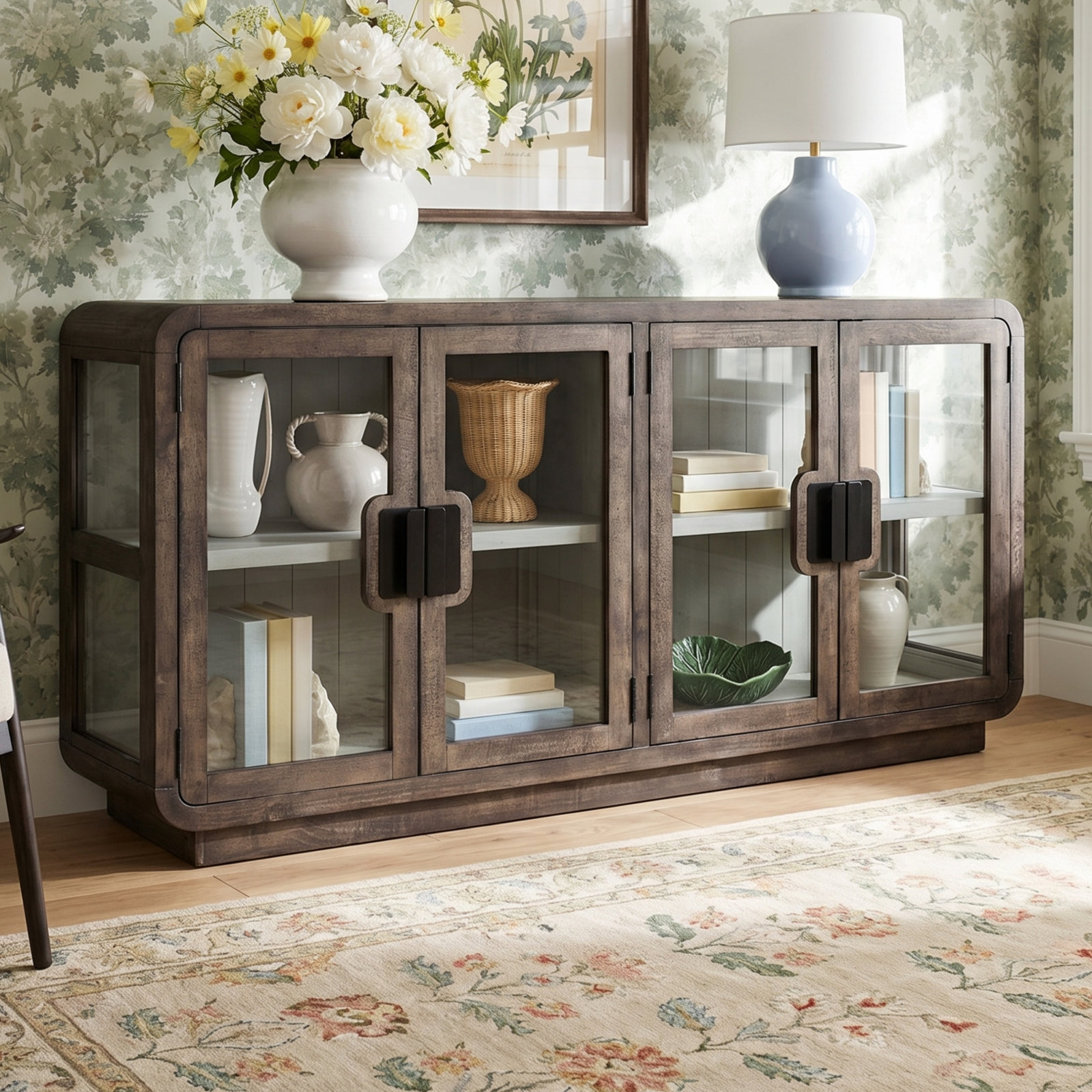 German 70'' Solid Wood Sideboard