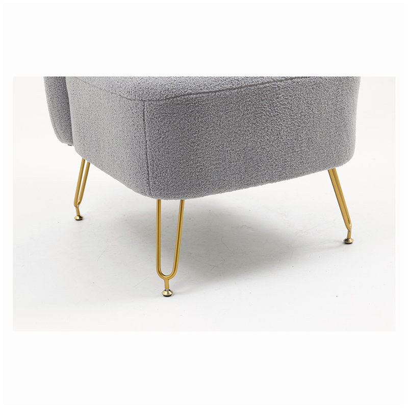 Chaise d'appoint 21,5 po Rosalba, Velours gris