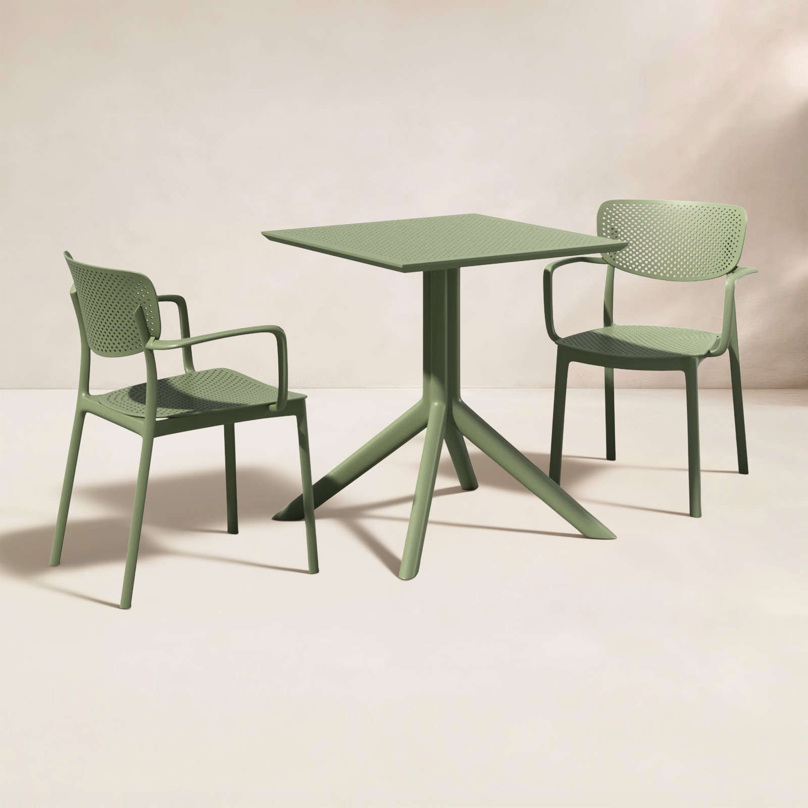 Farrah 28" Patio Bistro Set, Olive Green