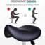 Tabouret à roulettes à hauteur réglable, similicuir ergonomique, polyvalent pour spa, salon, massage, bureau, hauteur noire, cuir