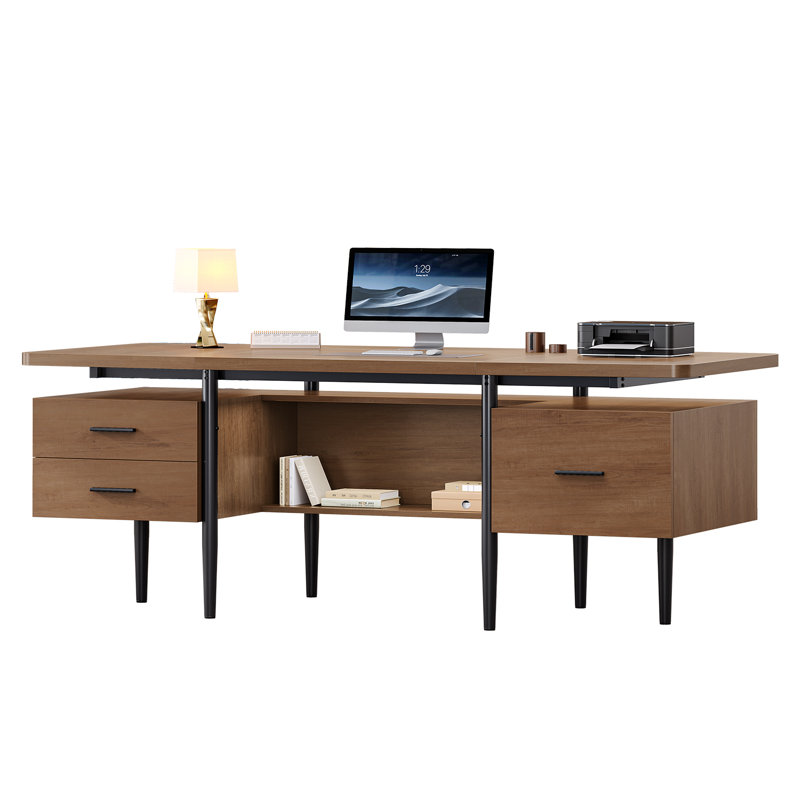 Bureau d'ordinateur 70,9 po avec 3 tiroirs pour bureau à domicile 70,9 po