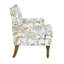 Chaise d'appoint avec imprimé floral contemporain et garniture cloutée